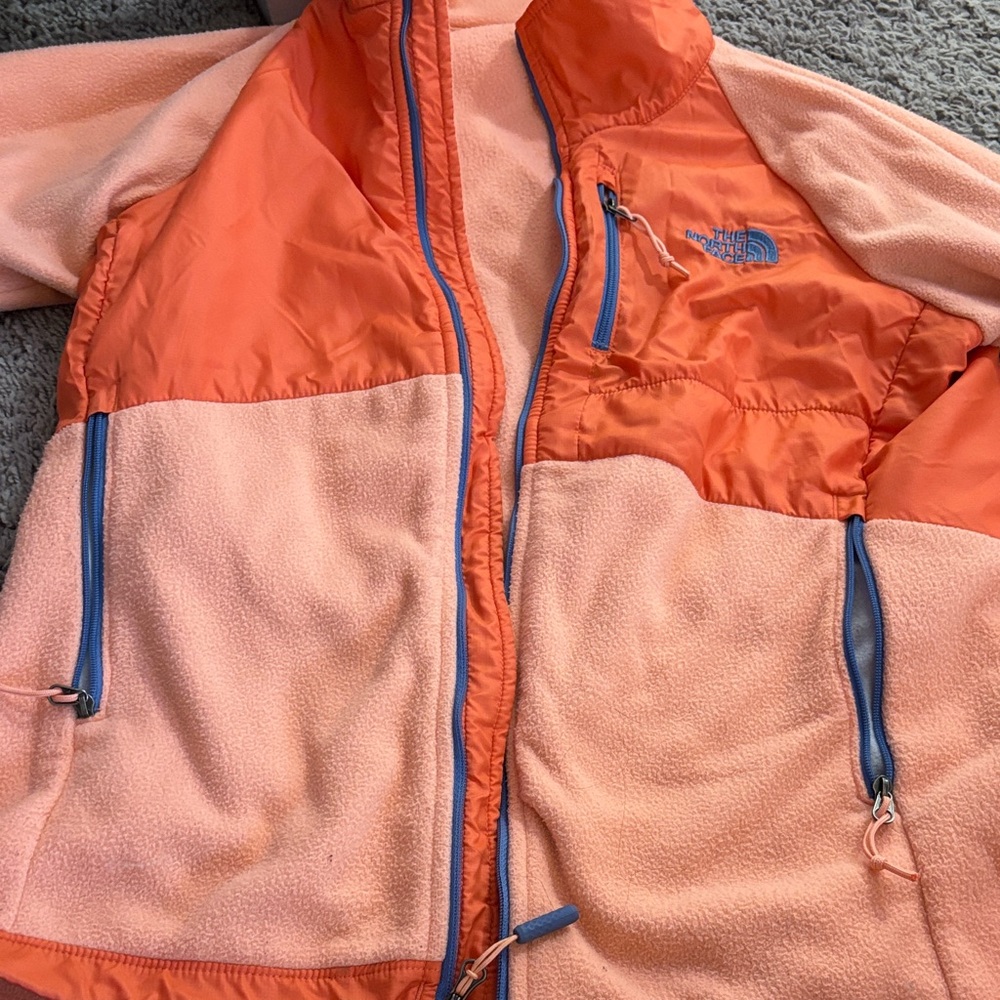The North Face Kids Two-Tone Orange and Pink Jacket